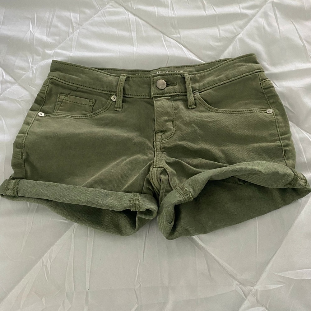 Light Green/Sage Denim Shorts